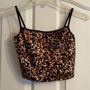 America Apparel Shelby Leopard Print top